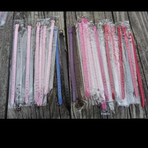 Huge Lot of 22 Buckle Bracelets Vegan Leather